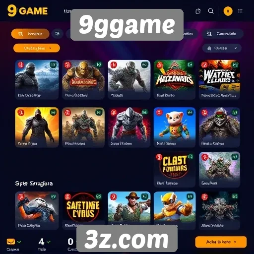 Explorando a interface do usuário do 9ggame